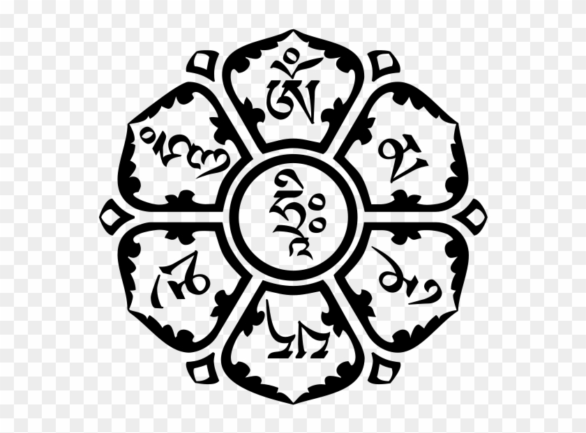 Om Ma (mah) Ni (nee) Pad (pahd) Me (may) Hum - Om Mani Padme Hum Clipart