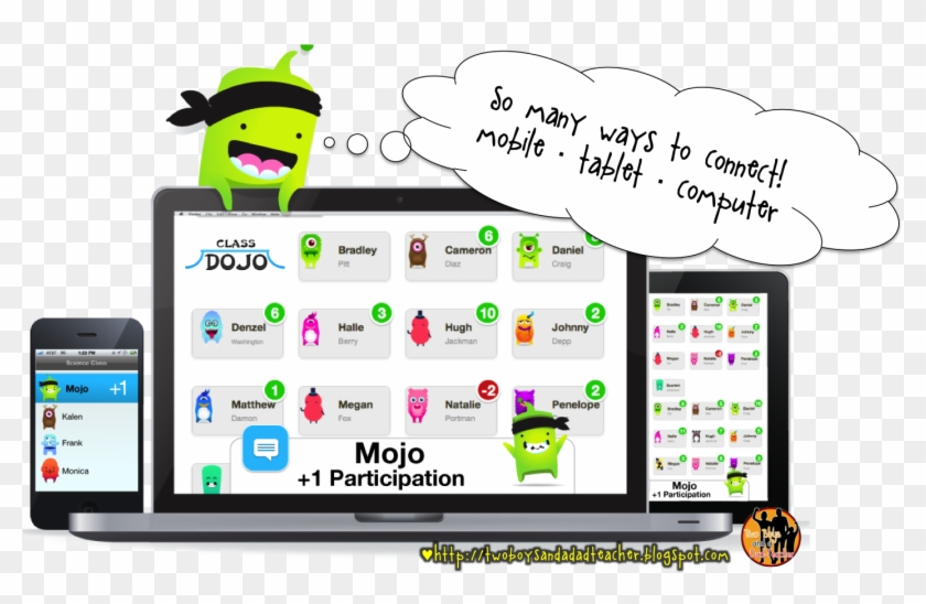 Parents And Teachers Can Access Classdojo On A Mobile - Class Dojo Parent Point Clipart