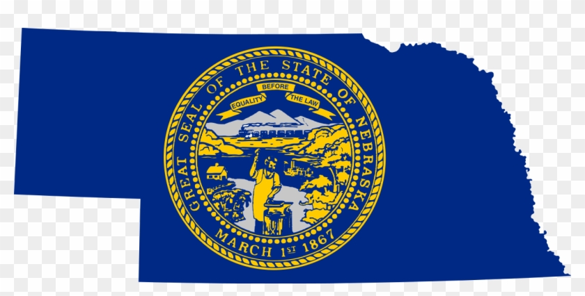 Nebraska Png Transparent Background - Nebraska State Flag Map Clipart #5941467