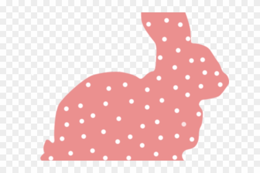 Bunny Clipart Polka Dot - Silhouette Easter Bunny Clipart - Png Download