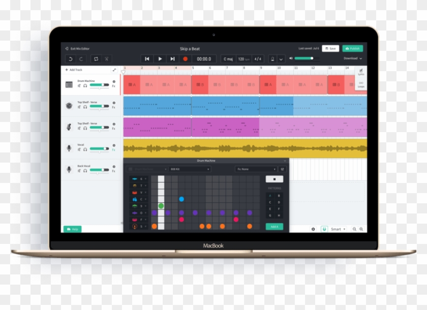 100% Free Online Daw - Bandlab Cakewalk Clipart