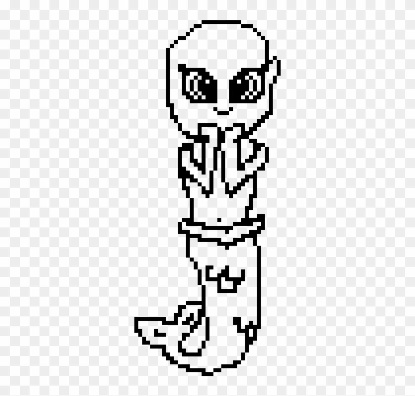 Not Good But Cute Little Mermaid Base - Line Art Clipart #5944411