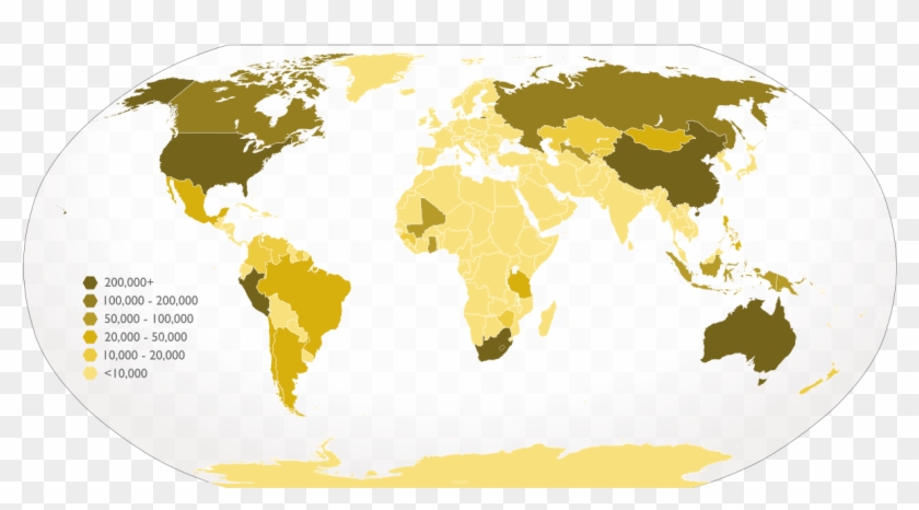 Gold Mines World Map Clipart