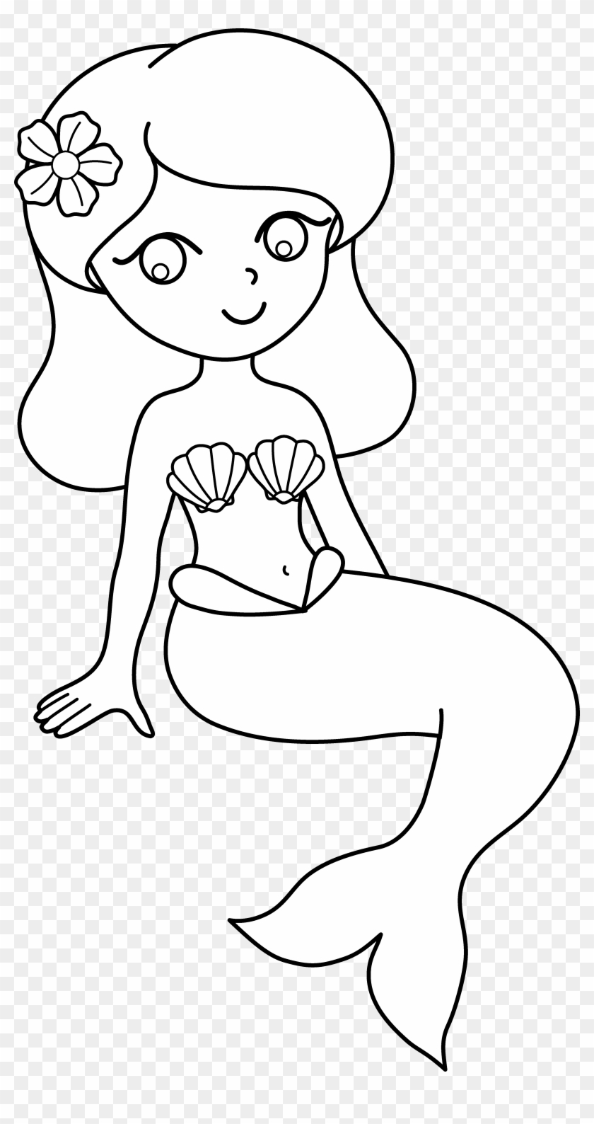 10 Pics Of Cute Mermaid Coloring Pages - Cartoon Clipart