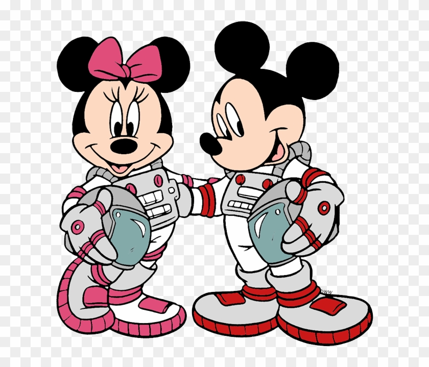Astronauts Mickey, Minnie - Mickey And Minnie Png Clipart #5944889