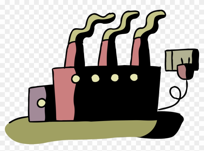 Vector Illustration Of Plugged In Smart Industrial Clipart #5944933
