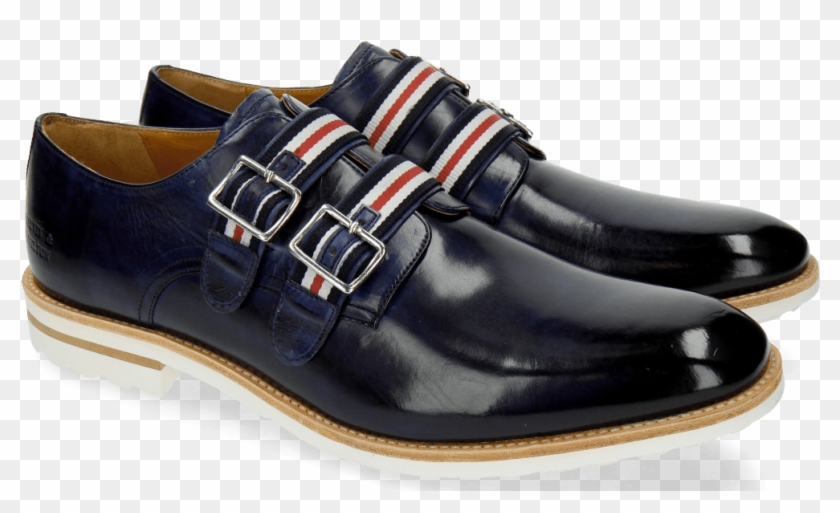 Eddy 26 Navy Strap French Nylon Monks - Leather Clipart #5945171