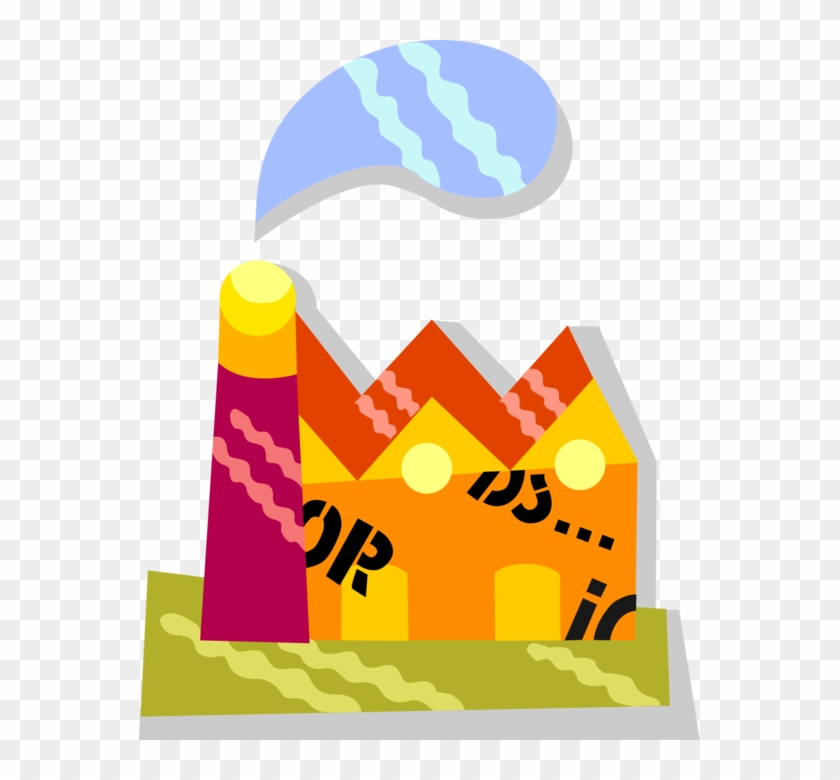 Factory Pollution Vector Image Illustration Of Industrial Clipart