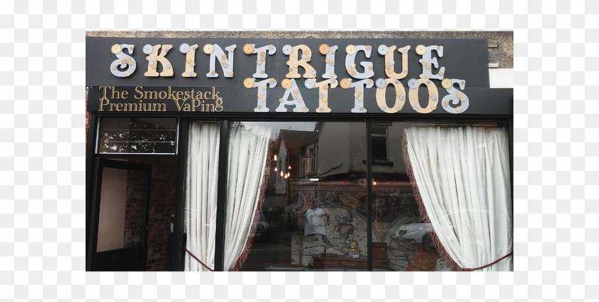 Photo Taken At Skintrigue Tattoos Smokestack Vaping - Window Clipart #5945495