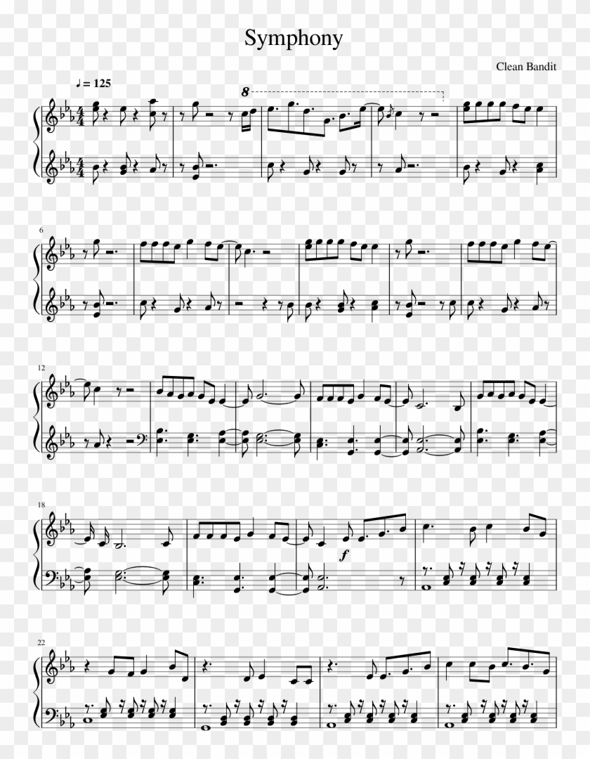 Symphony Ft Zara Larsson - Heart Shaped Box Westworld Sheet Music Clipart