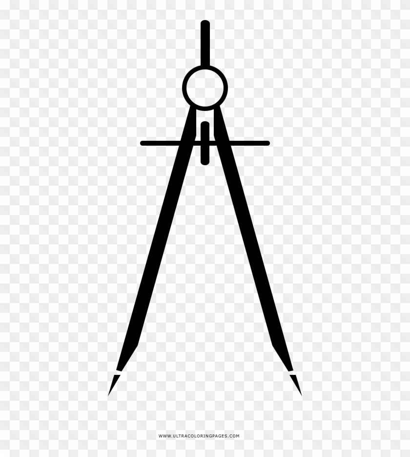 Vector Royalty Free Drawing Compass Coloring Page Clipart