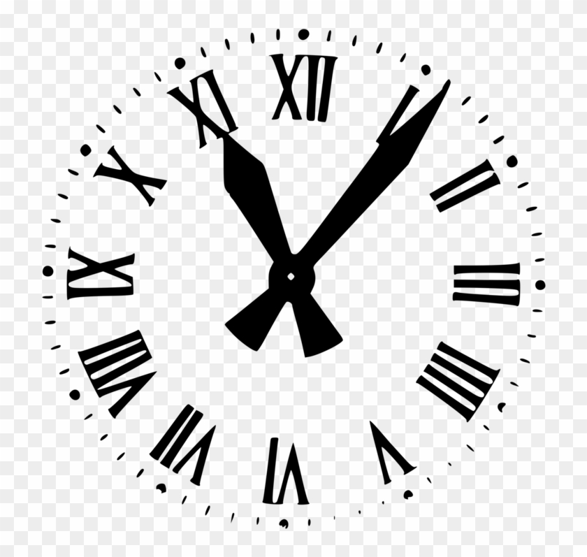 Clip Art Transparent Library Alarm Clocks For System - Reloj Dibujo Numeros Romanos - Png Download