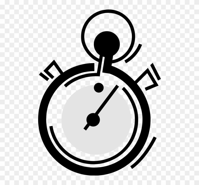 Svg Black And White Handheld Image Illustration Of - Timepiece Vector Png Clipart