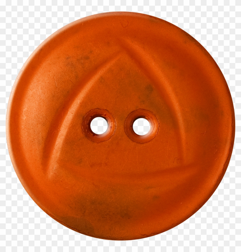 Button With Rounded Triangle Design, Orange - Circle Clipart #5948808
