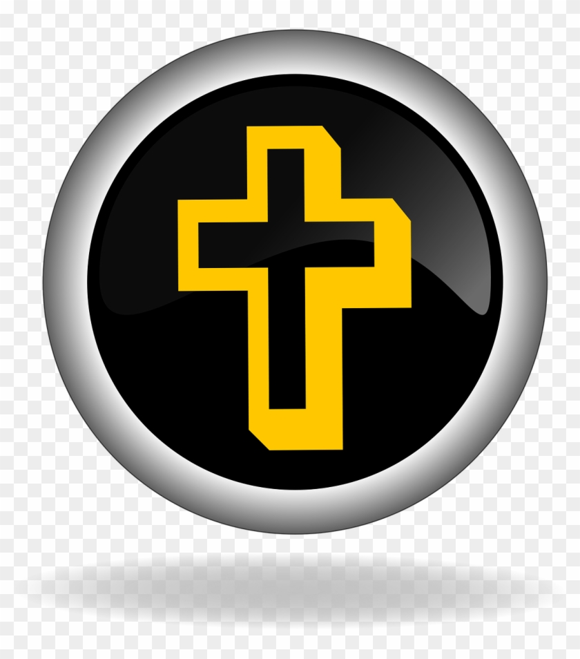 Cross Christian Symbol Button - Imam Ali Christian Clipart #5949033