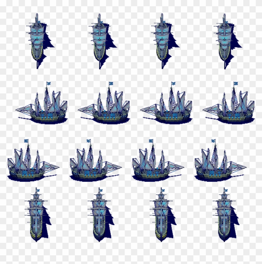 Pirate Ship Sprite - Pirate Ship Sprite Sheet Clipart