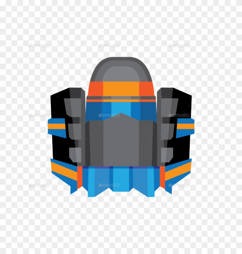 Flat Vector Spaceship Sprites Mii-design Graphicriver - Illustration Clipart