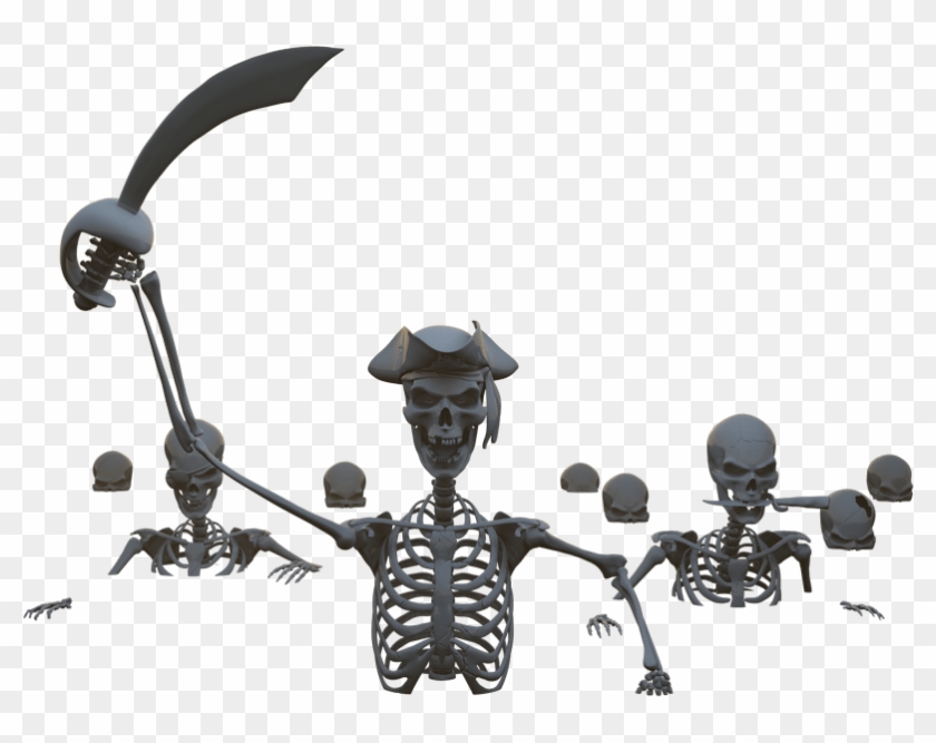 Pirate Skeleton Attack By Www - Skeleton Clipart #5950357