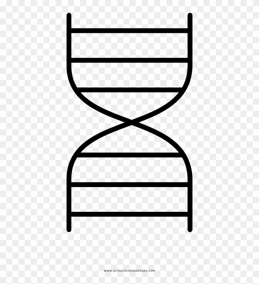 Dna Helix Coloring Page - Black And White Dna Structure Clipart