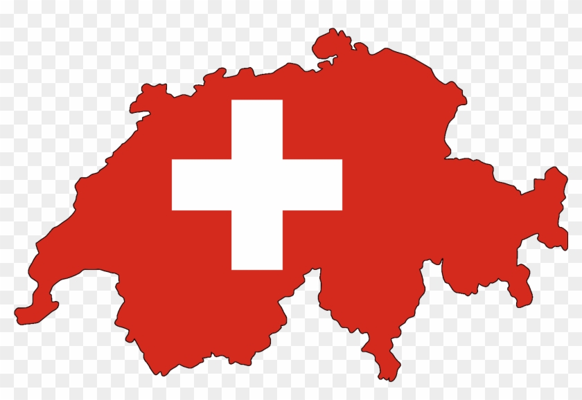 Switzerland Alpine Map Flag 1500642 - Switzerland Black Map Clipart #5952750