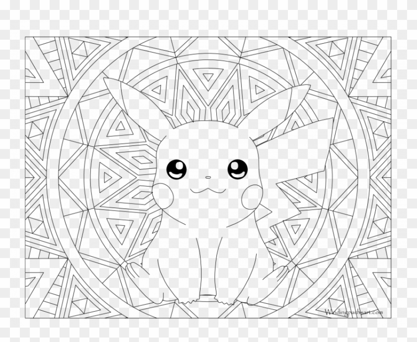 Extraordinary Pokemon Pikachu Coloring Pages Freeload - Adult Coloring Page Pikachu Clipart #5953455