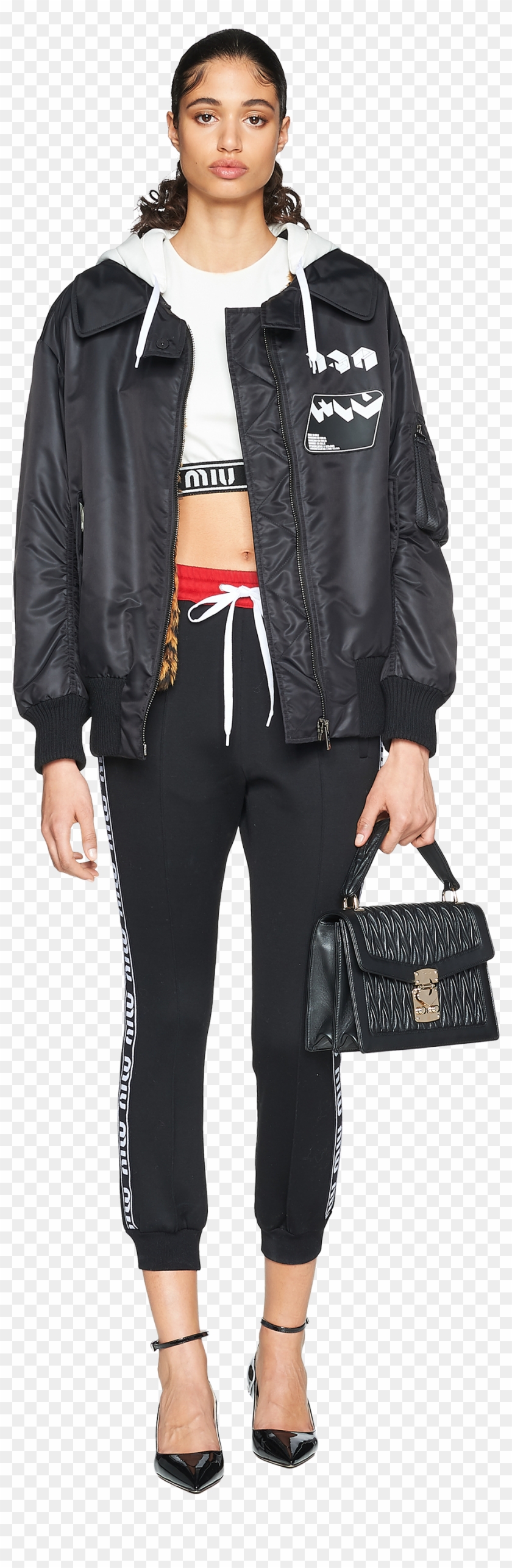 Trousers With Racing Stripes - Leather Jacket Clipart