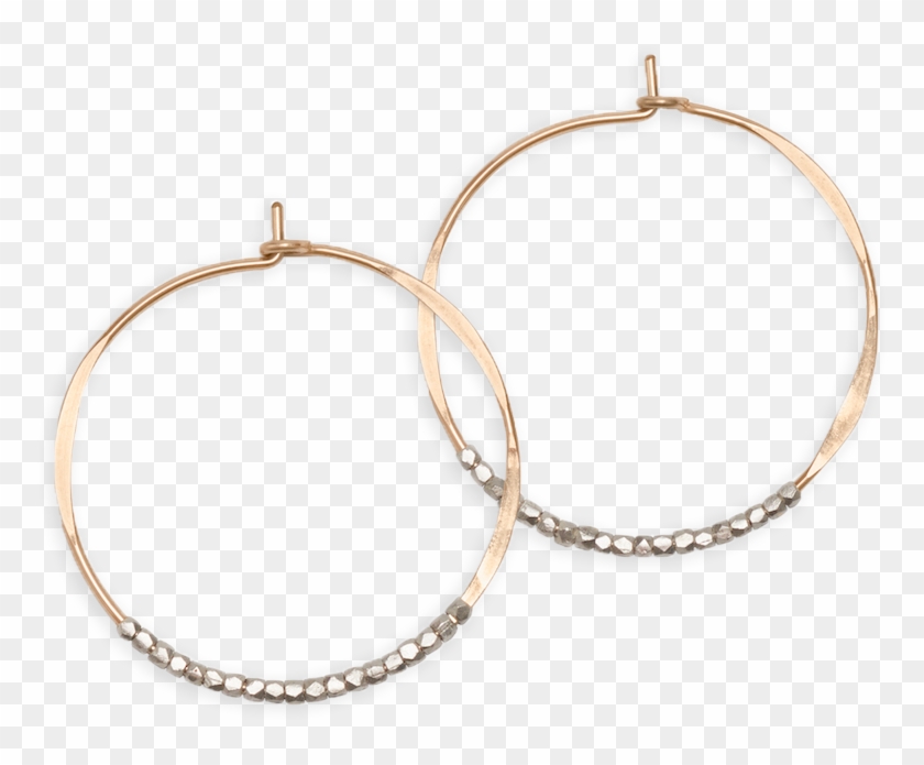 Bead Hoop Earrings - Earrings Clipart #5954392