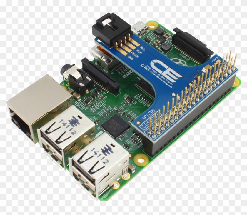 I2c Shield For Pi 3 And Pi - Electronic Component Clipart #5955386