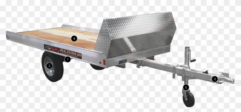 8605 Tilt Bed Snowmobile Trailer Clipart