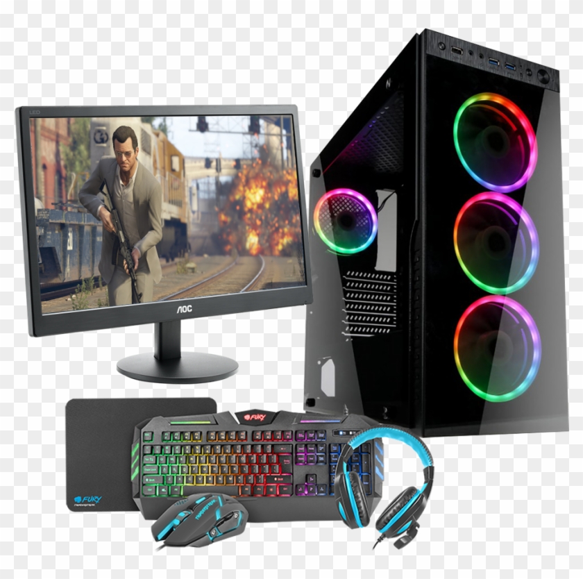Hst All In One Gta V Intel I5-9400f Gaming Pc Bundle - Kolink Horizon Rgb Clipart