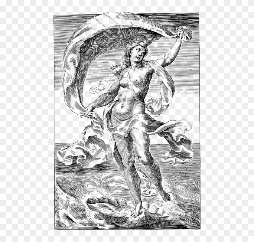 Venus Beauty Line Art Aphrodite Roman Greek - Drawing Clipart #5956584