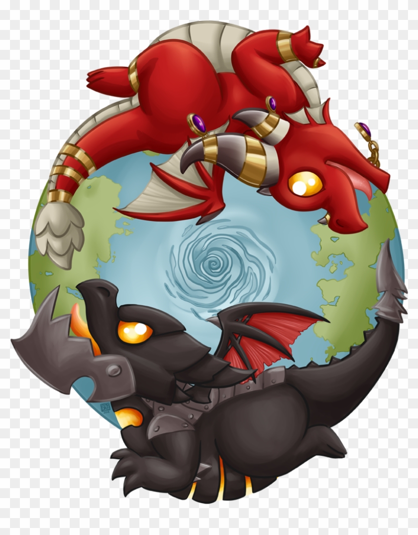 #dragons #art #alexstrasza #deathwing #ilikedcatapic - Illustration Clipart