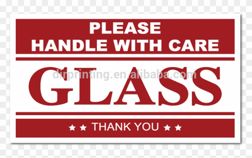Glass Handle With Care Stickers Labels Fragile Paper - Glass Handle With Care Stickers Clipart