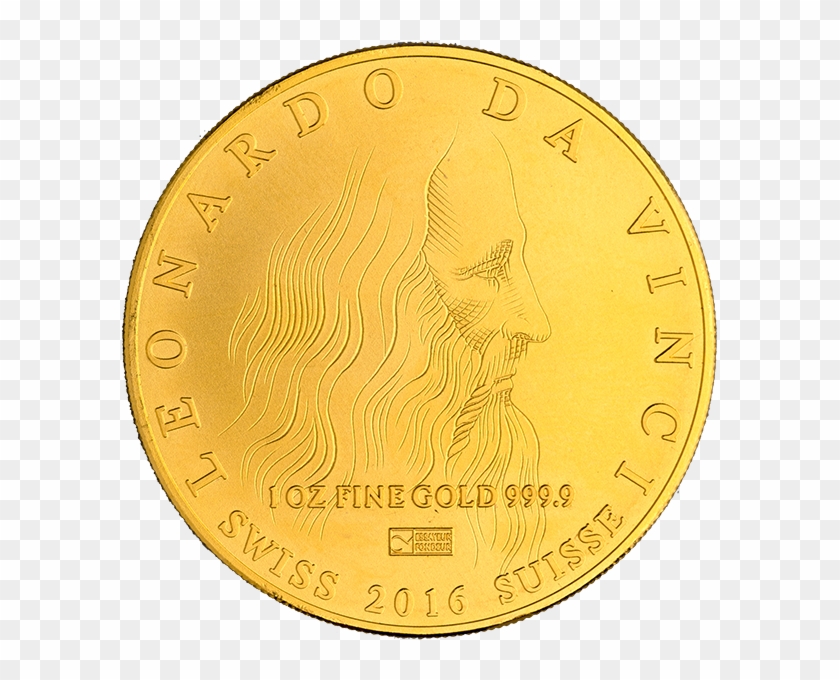 Da Vinci Gold Coin - Coin Clipart #5958200