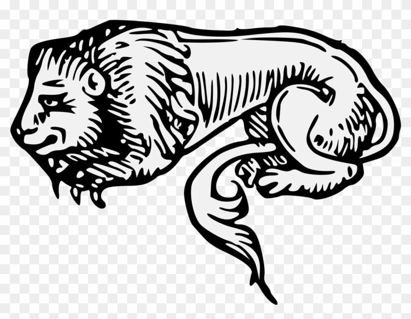 Details, Png, Svg - Couchant Lion Heraldry Clipart
