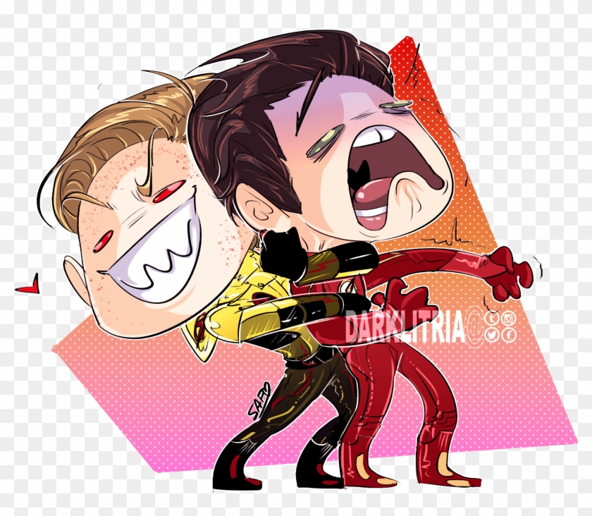 Darklitria On Twitter - Barry Allen Drawing Cartoon Clipart #5958343