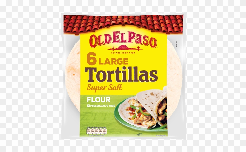 6 Soft Wrap Tortillas - Old El Paso Wraps Clipart