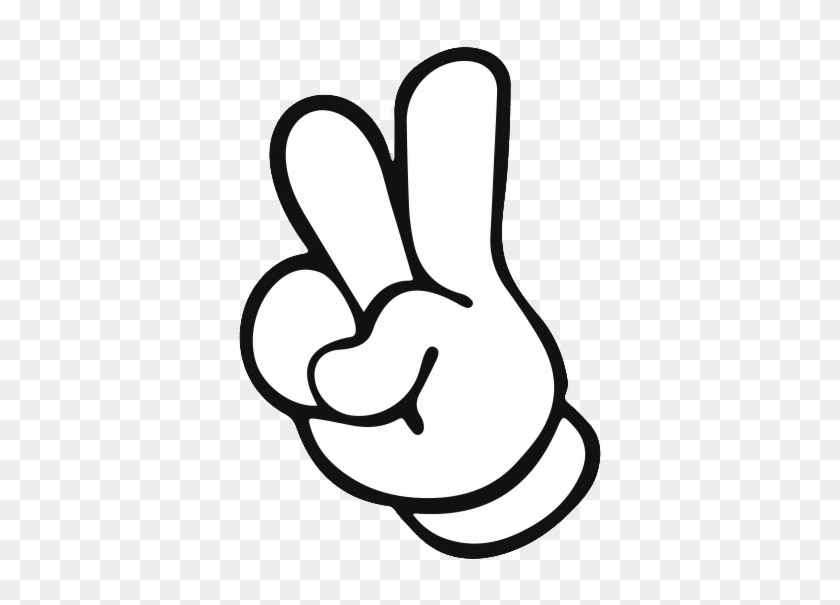 Mickey Mouse Hands Peace Clipart #5959362