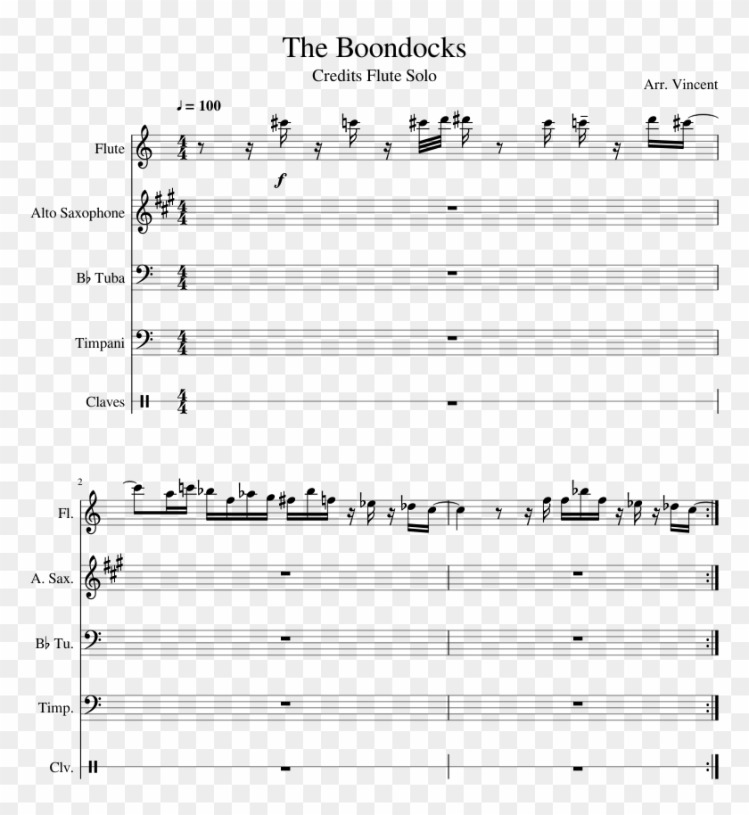 The Boondocks Credits - Splatoon 2 Fins And Fiddles Sheet Music Clipart