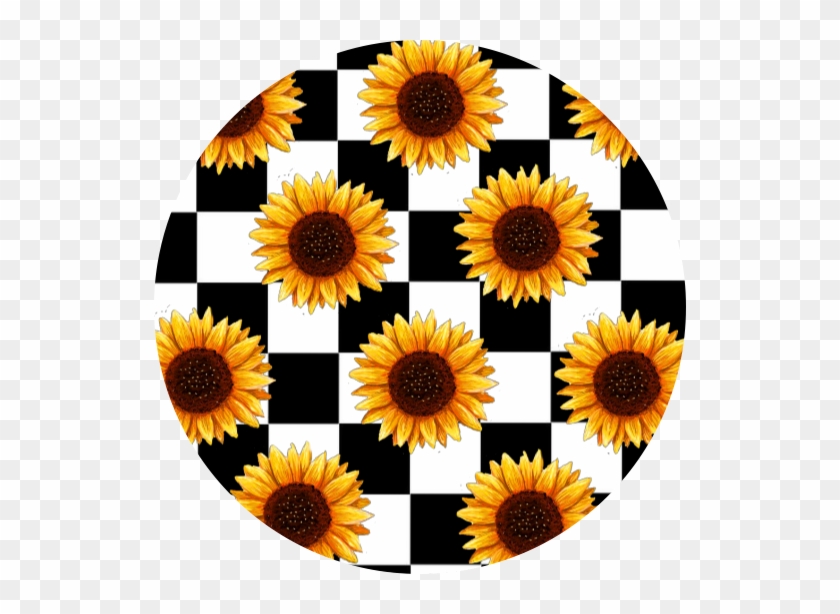 #scacchi #sunflower #tumblr #aesthetic #aesthetictumblr - Checkerboard Sunflower Clipart