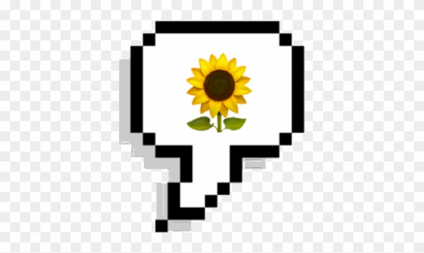 #tumblr #emoji #sunflower - Cute Pixel Speech Bubble Clipart #5959823