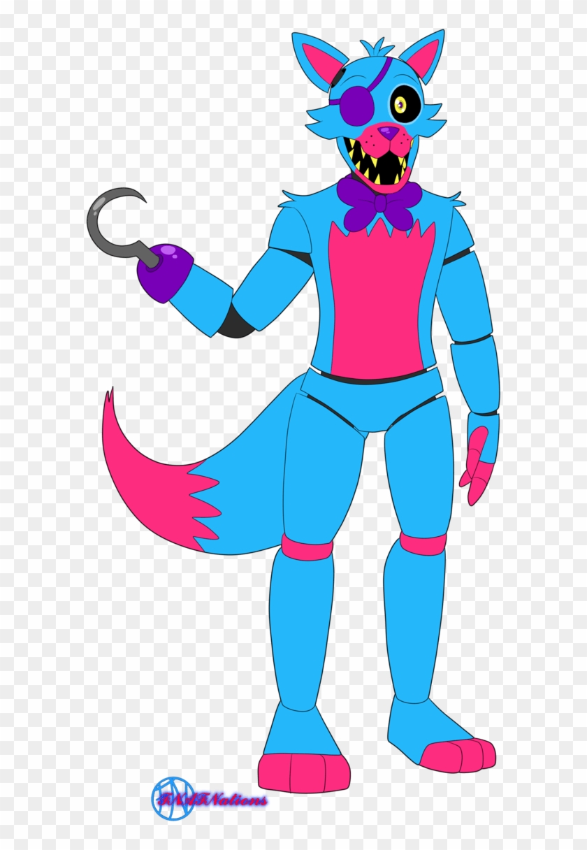 Blue Blacklight Foxy By Fnafnations Fnaf Five Night - Fnafnations Deviantart Clipart