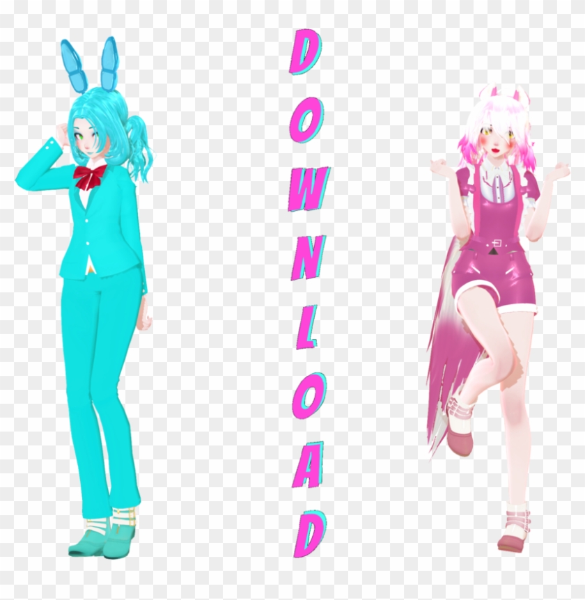 Dl] Toy Bonnie And Funtime Foxy By Mmdmodellike - Mmd Model Funtime Foxy Clipart
