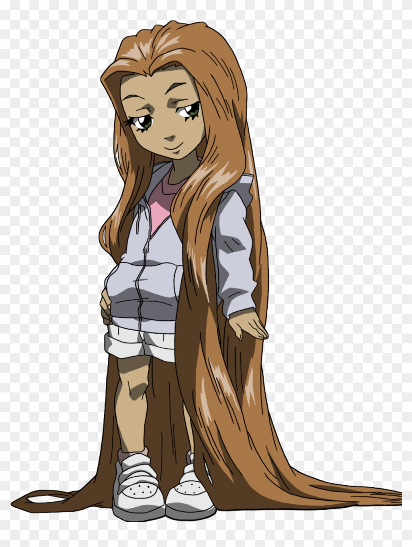 406kib, 1006x1280, A Cute - Boondocks Jazmine Long Hair Clipart #5960268