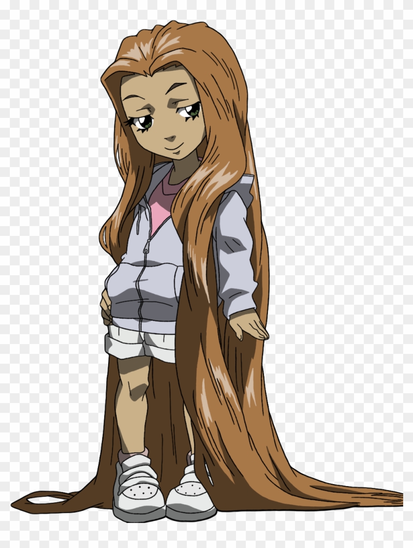 406kib, 1006x1280, A Cute - Boondocks Jazmine Long Hair Clipart