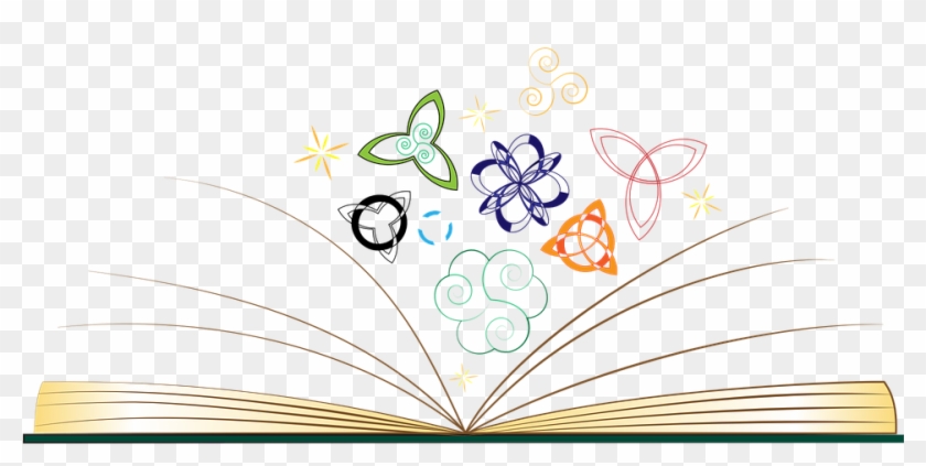 Libro Abierto Mitología Celtic Iluminación - Transparent Background Open Book Clipart - Png Download