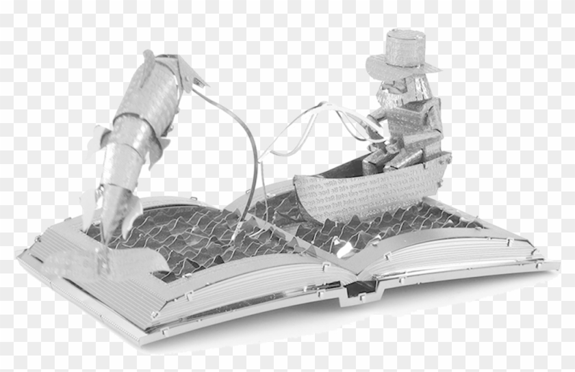 Libro Abierto, El Viejo Y El Mar - Metal Earth Old Man And The Sea Clipart