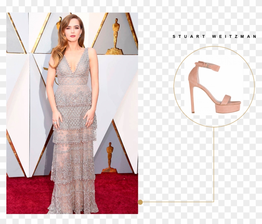 Al Igual Que Zoey, Acompaña Tu Vestido Con Unos Stuart - Oscar Awards 2018 Red Carpet Clipart