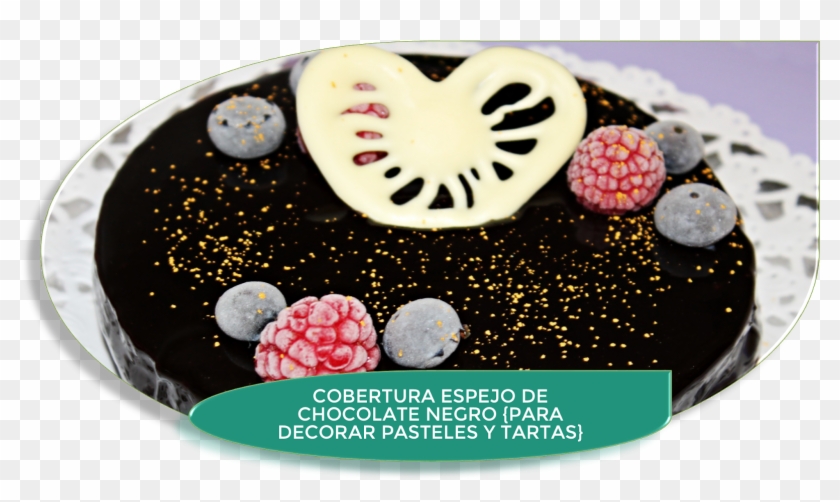 Cobertura Espejo De Chocolate Negro {para Decorar Pasteles - Decoración Pasteles Espejo Clipart #5964502