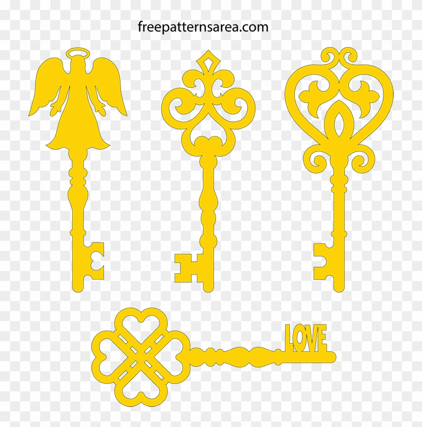 Vintage Old Key Free Svg Image - Key Silhouette Old Clipart #5964692